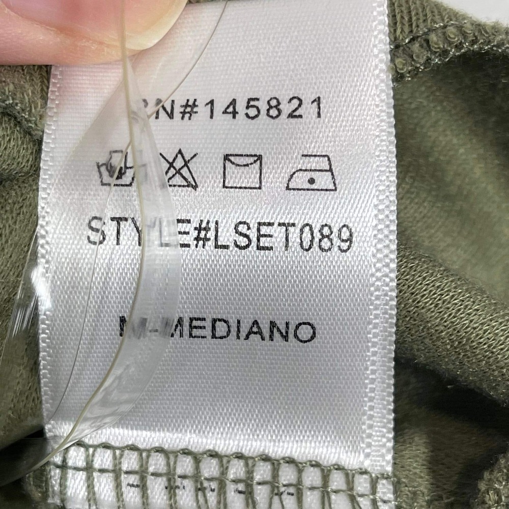 Listicle Tank Top Womens Medium Olive Green Racerback Cropped Casual Basic - Picture 6 of 7